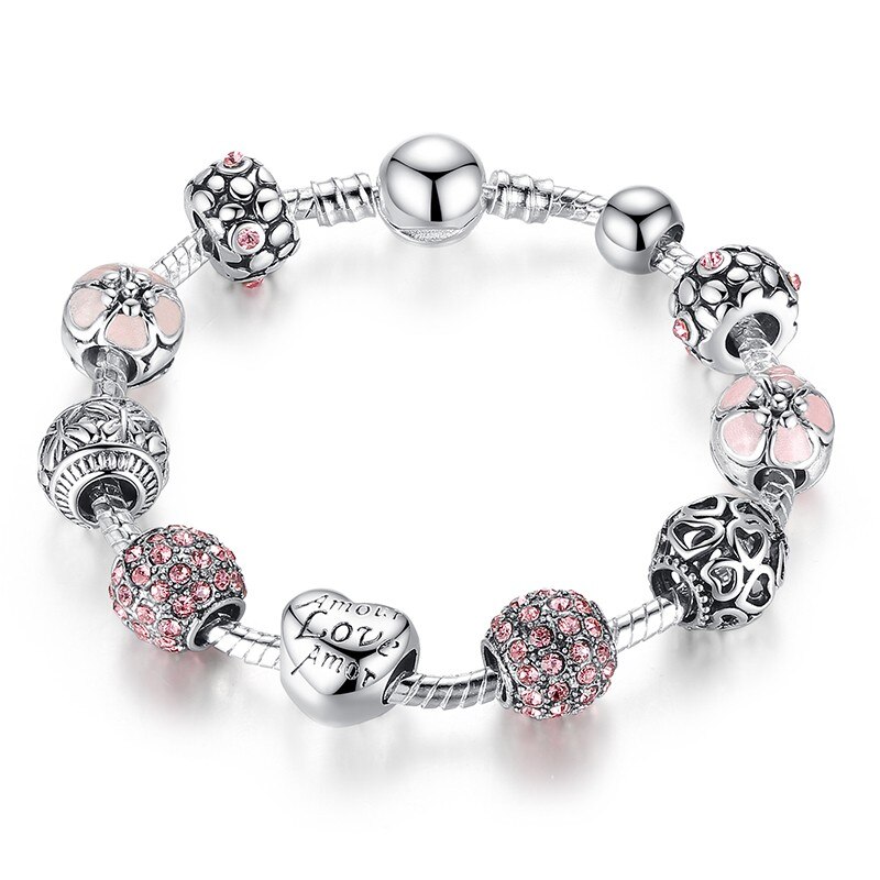 Luxury Silver-Plated Snake Charm Bracelet