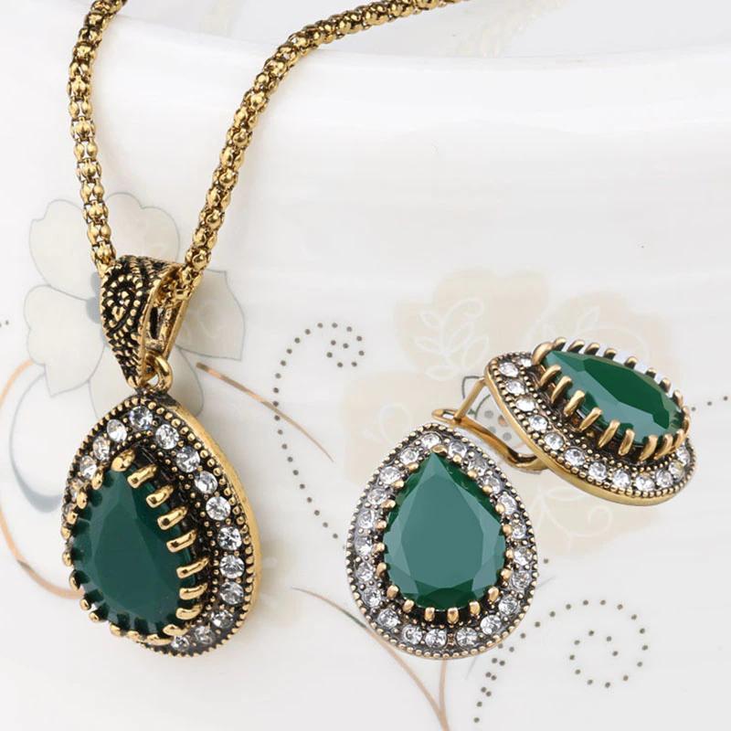 Women's Enamel Confetti Earrings, Necklace and Bracelet Set
