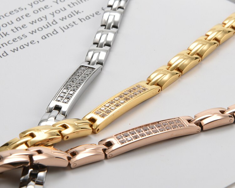 Women's Crystal Bar Mgnetic Bracelet